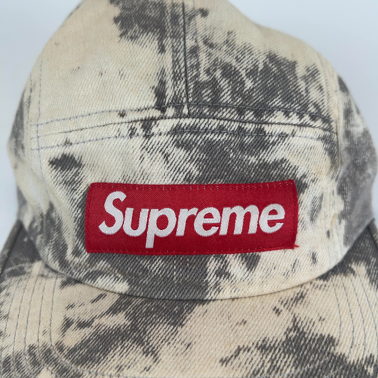 Supreme Bleached Denim Box Logo Hat