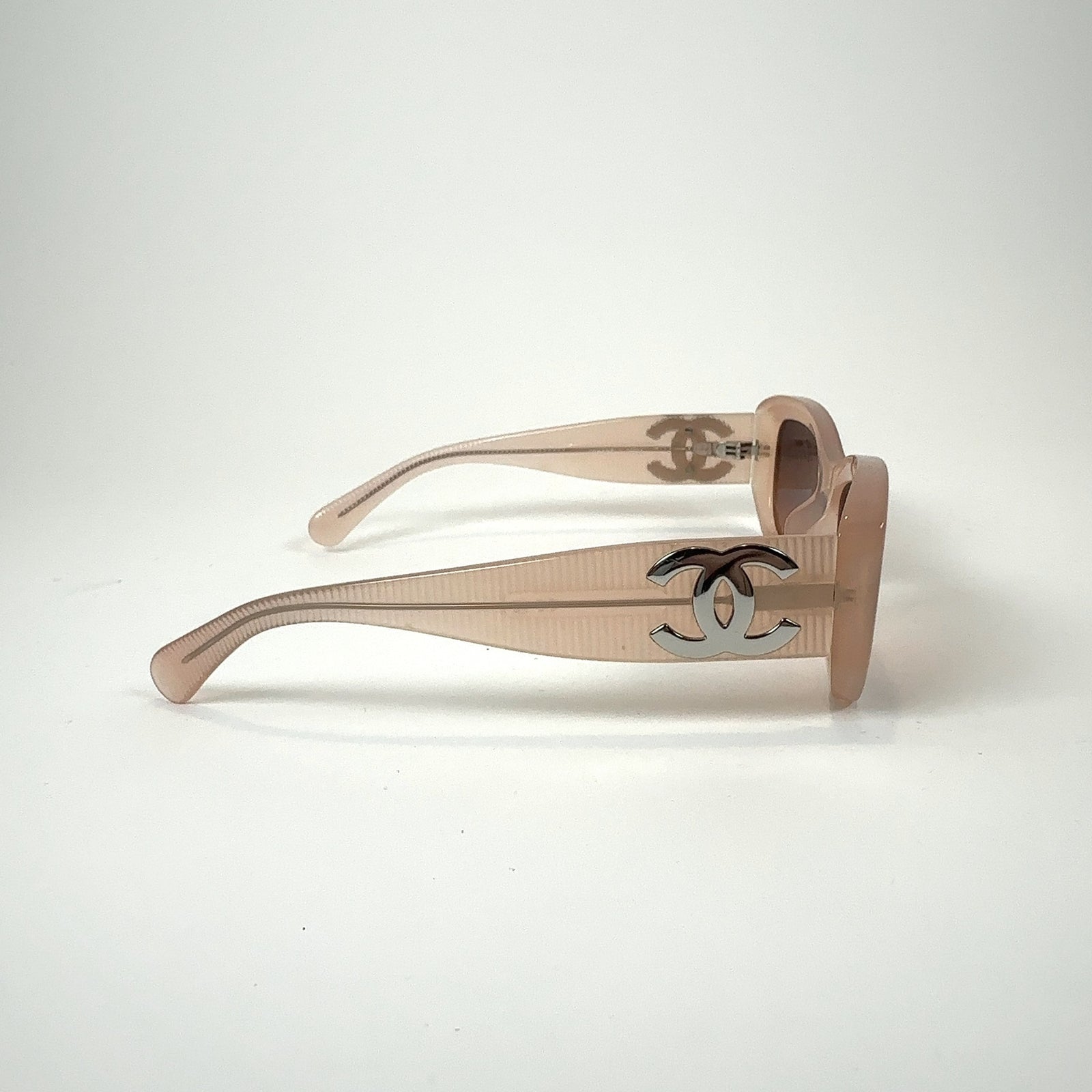 Chanel Peach Acetate CC Sunglasses