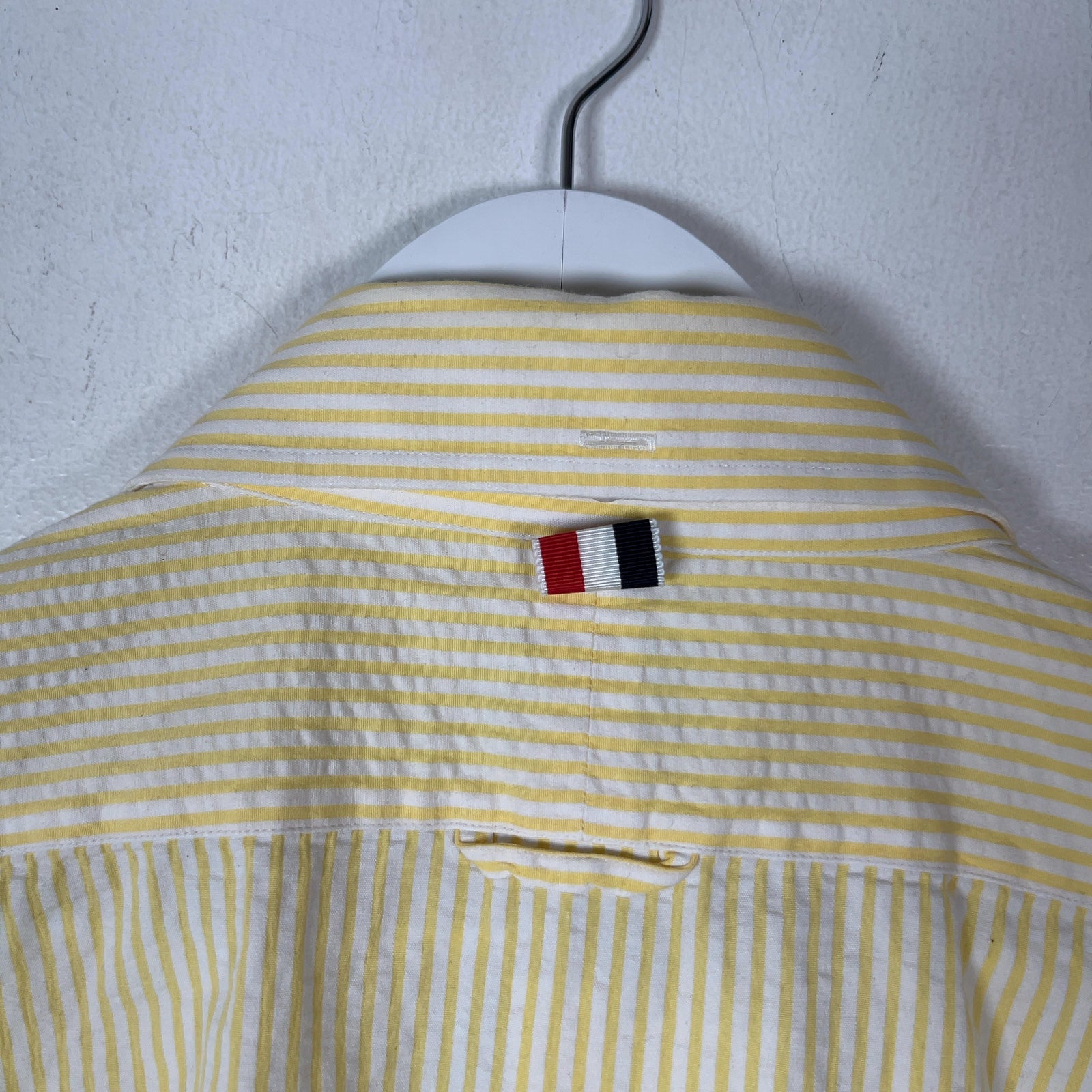 Thom Browne Yellow Gingham Shortsleeve Shirt