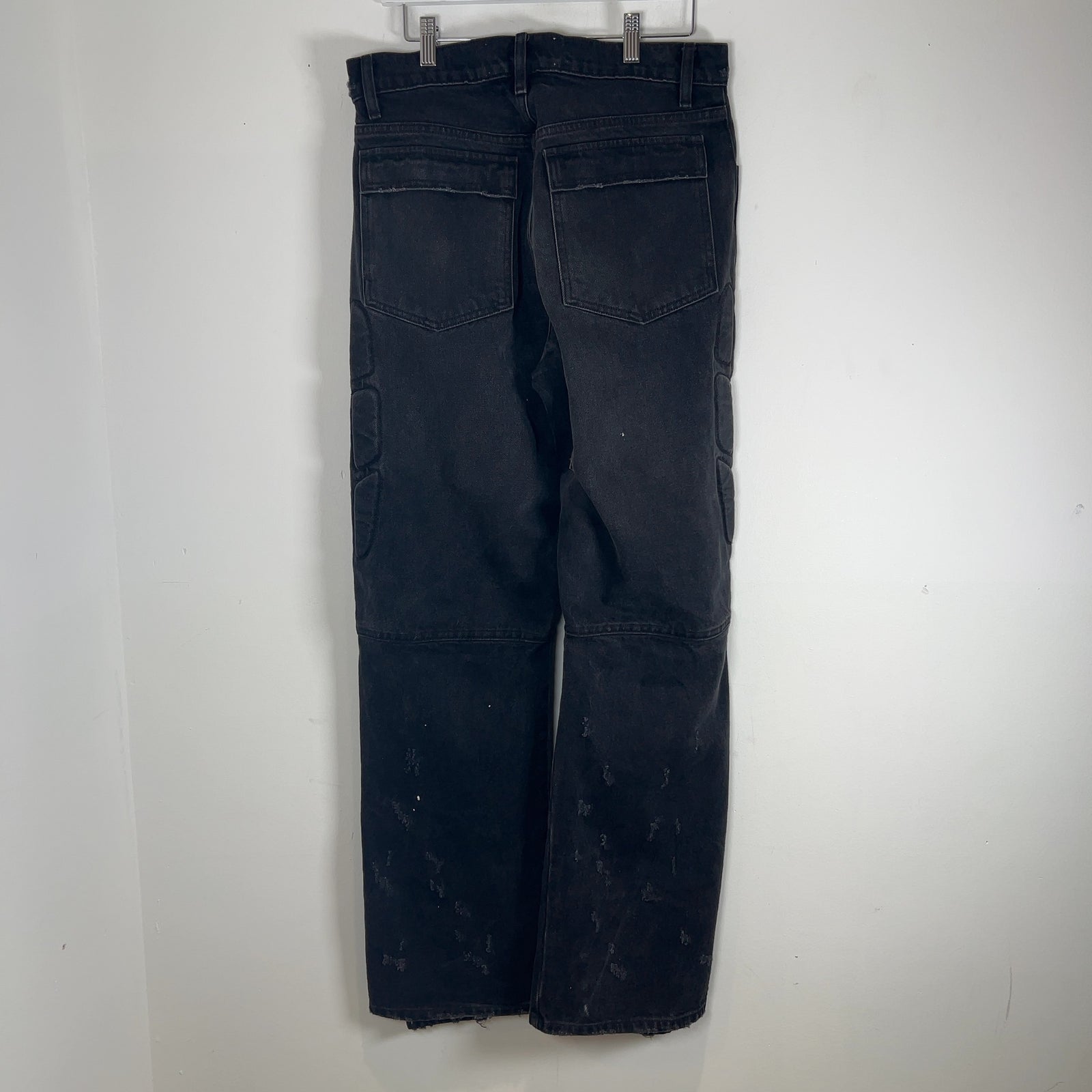 Satoshi Nakamoto Enduro Padded Distressed Black Jeans