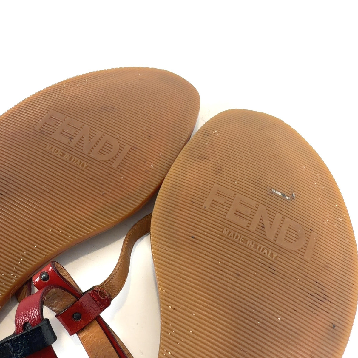 Fendi Multicolor Leahter Slingback Flats