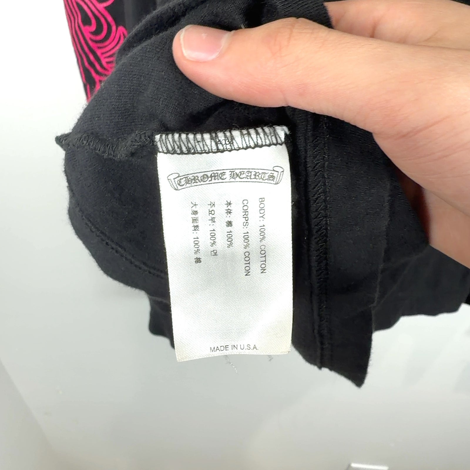 Chrome Hearts Pink Floral Cross Longsleeve