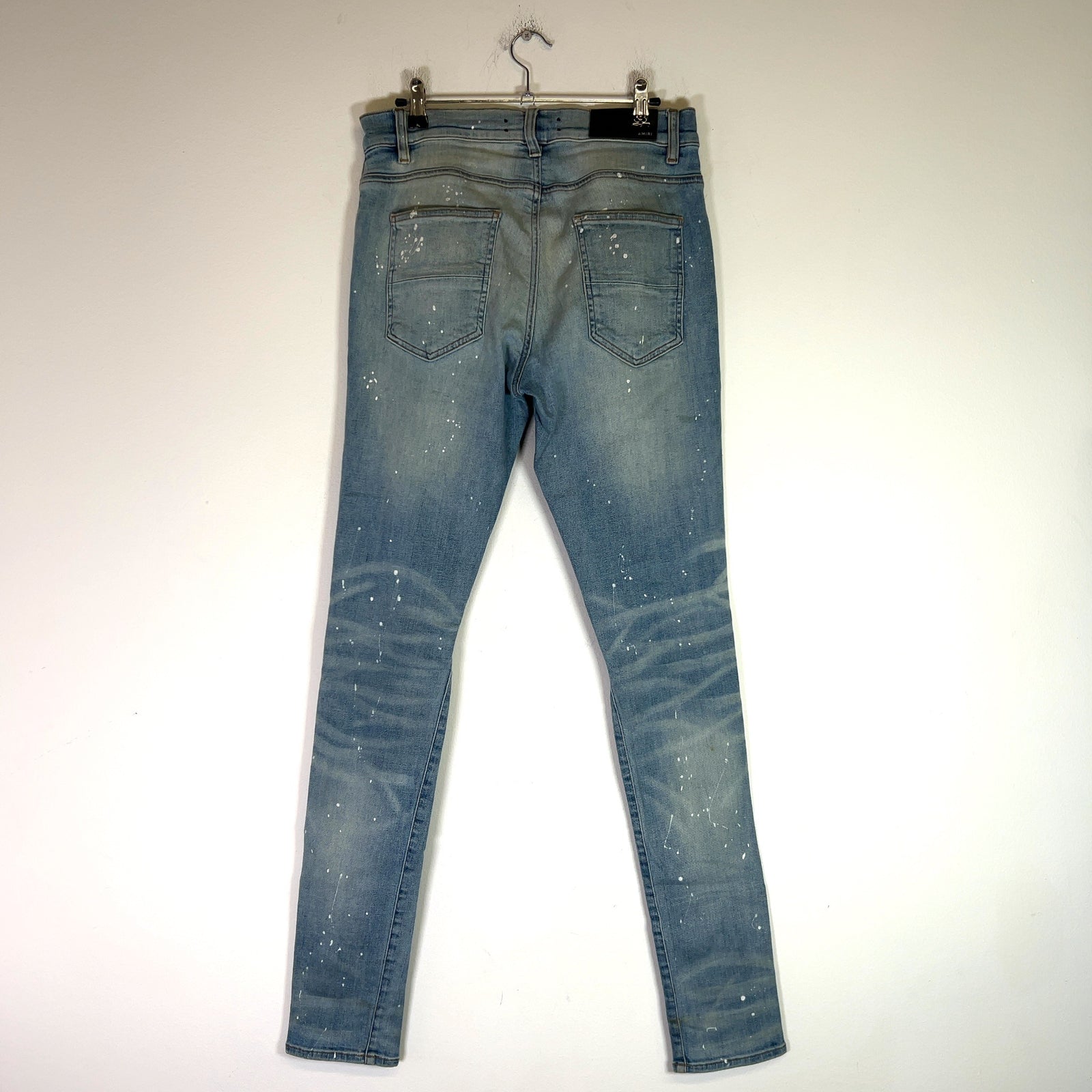 Amiri Light Indigo Biker Art Patch Denim Jeans