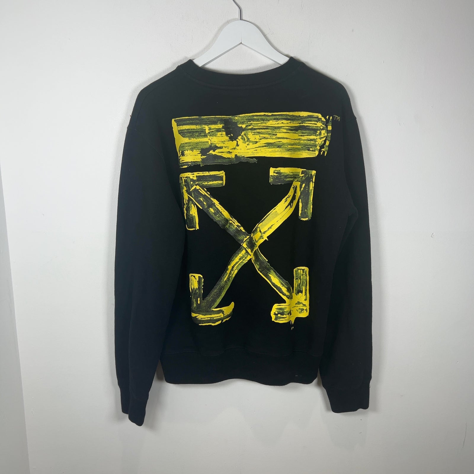 Off-White Yellow Marked Arrows Crewneck