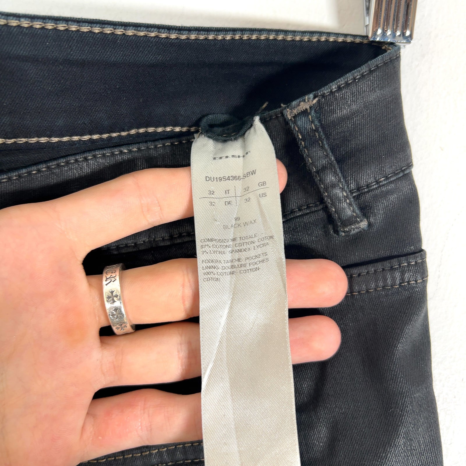 Rick Owens Wax Denim Detroit Cut Jeans