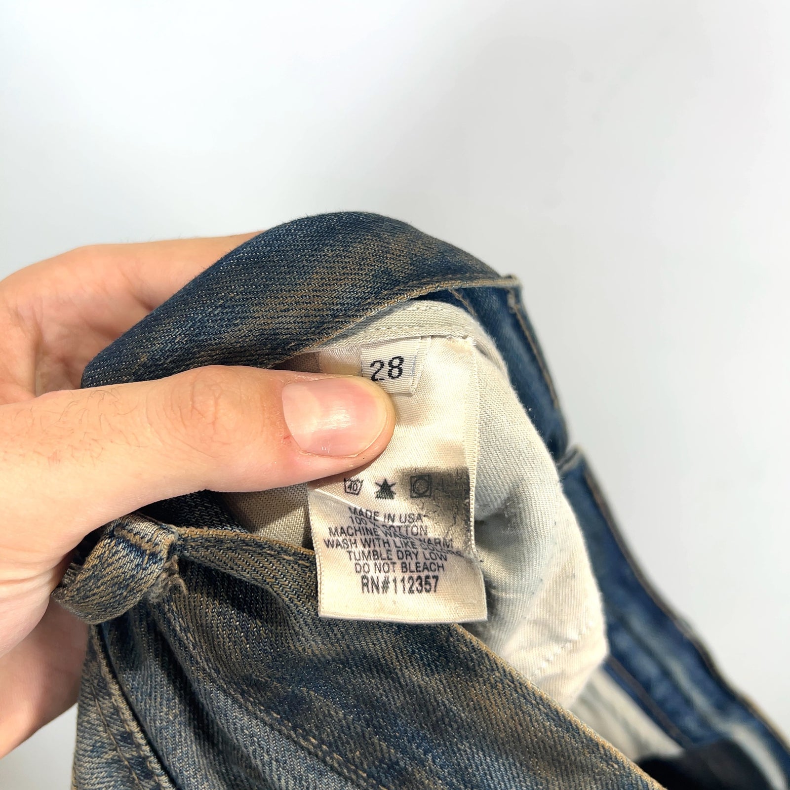 Rick Owens Slab Oil Stain Blue Jeans