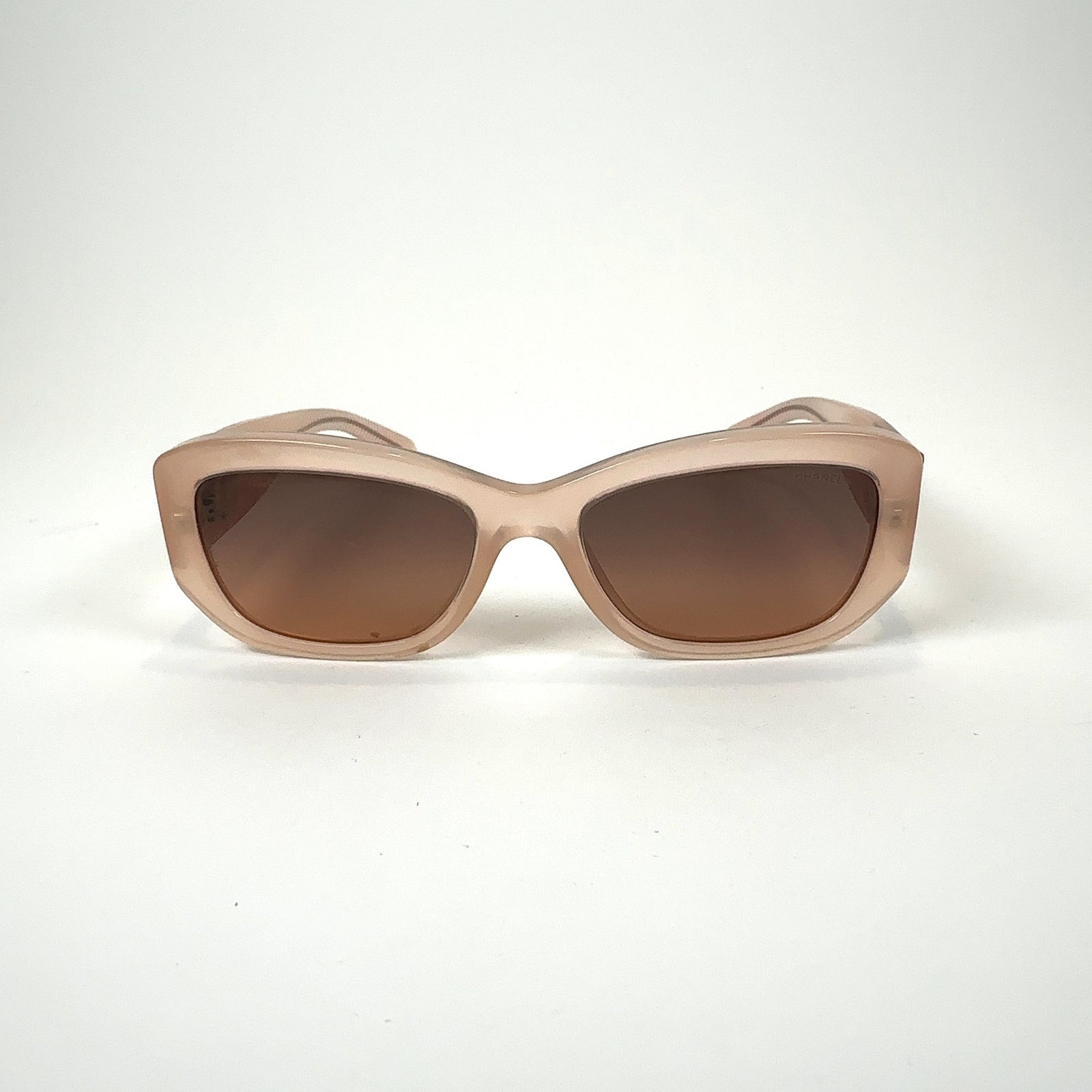 Chanel Peach Acetate CC Sunglasses