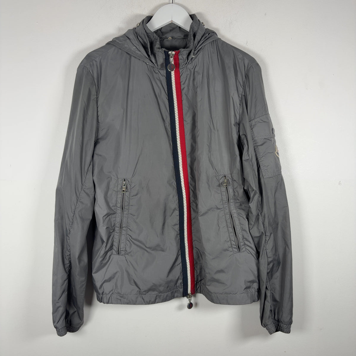 Moncler Stripped Grey Windbreaker
