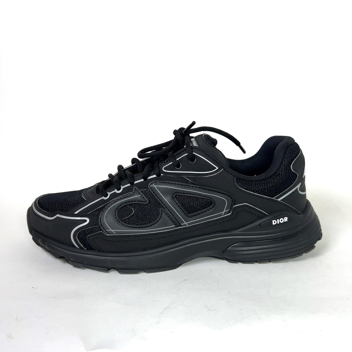 Dior B30 Triple Black Mesh Microfiber Sneakers