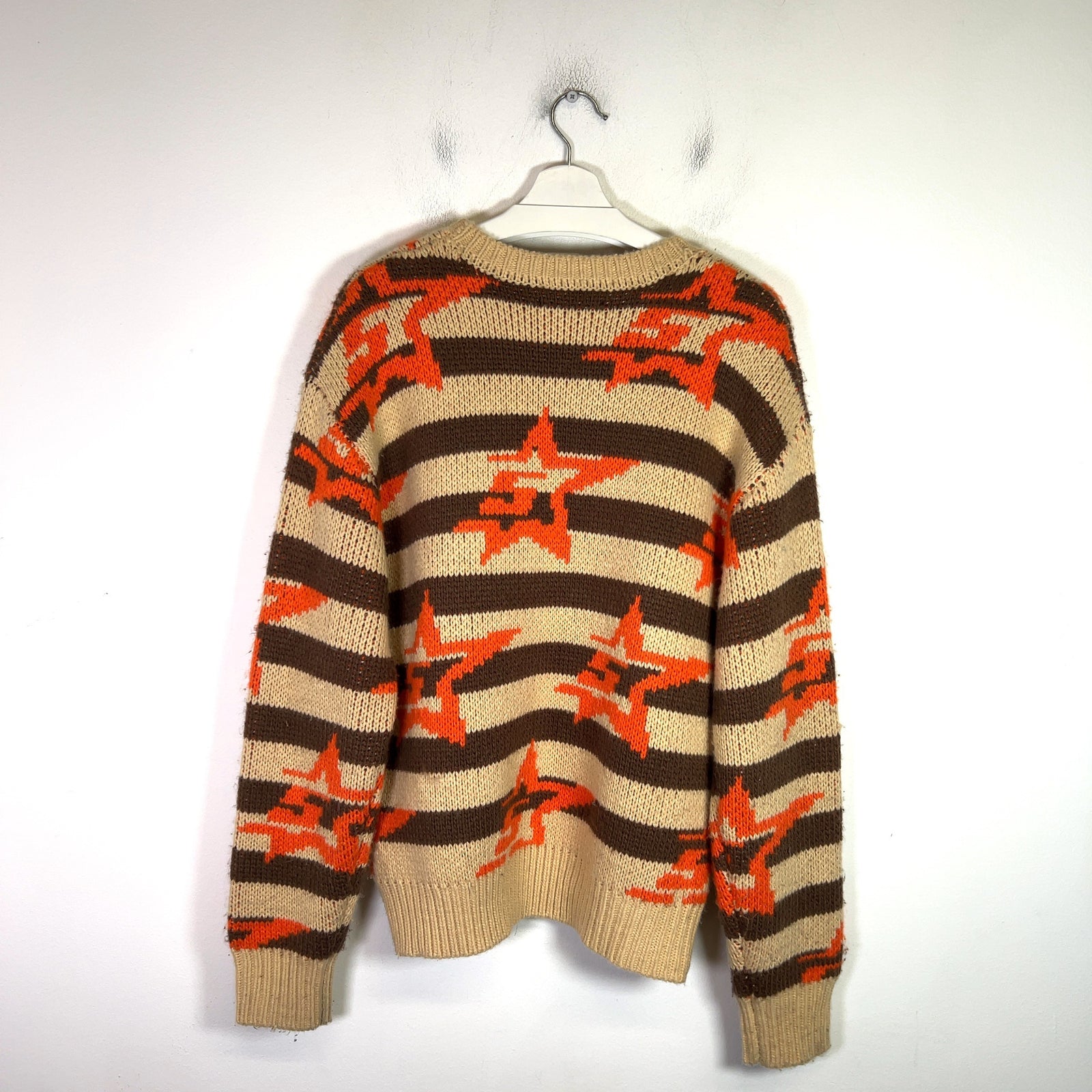 Sp5der 5Star Striped Knit Sweater