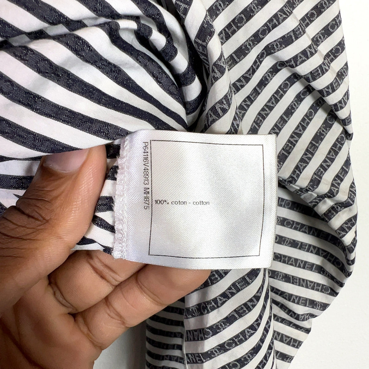 Chanel 2020 Striped Button-Up Shirt