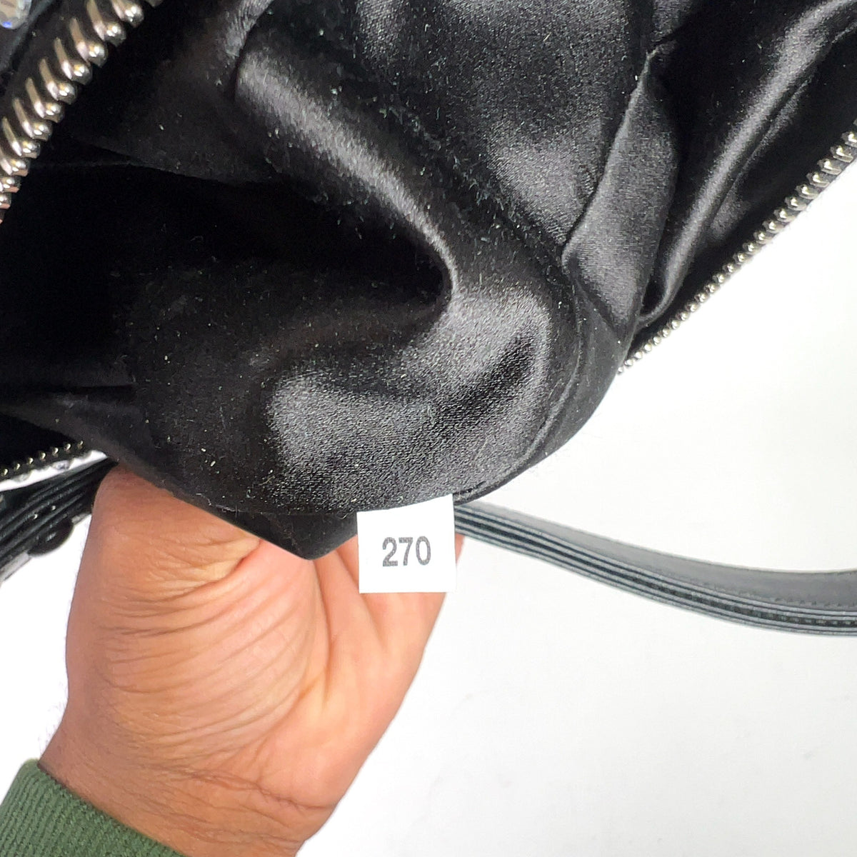 Prada Crystal Embellished Triangle Logo Bag