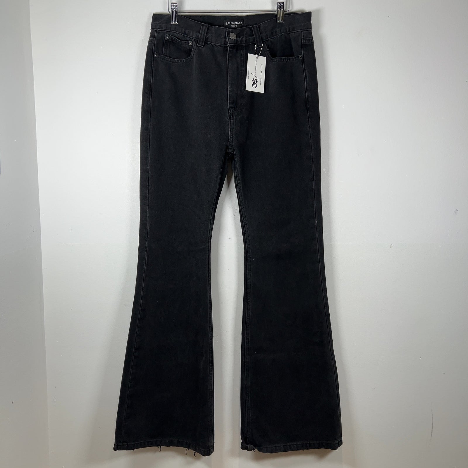 Balenciaga Black Flared Denim Pants