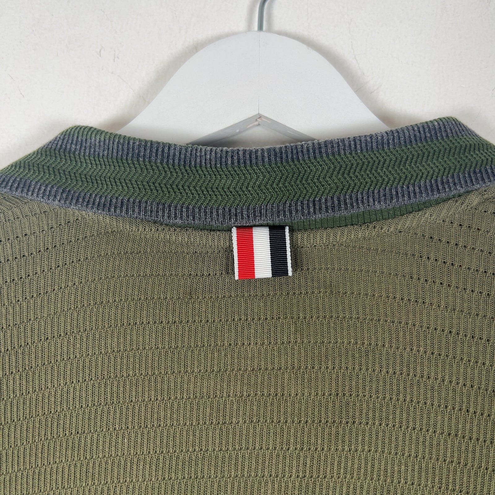 Thom Browne Striped Knit Polo