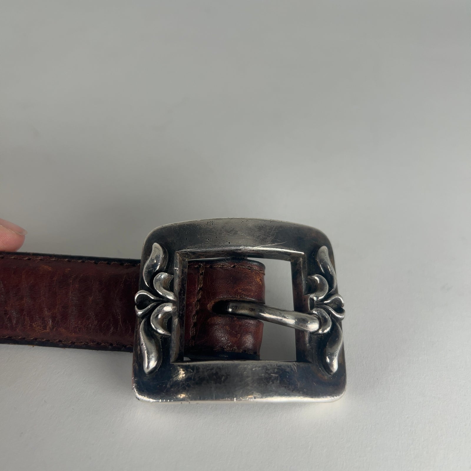 Chrome Hearts 1" Floral Square Belt