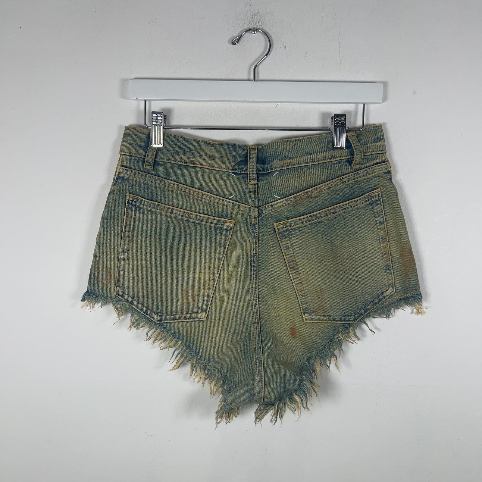 Maison Margiela Lightwash Paint Splatter Jean Shorts