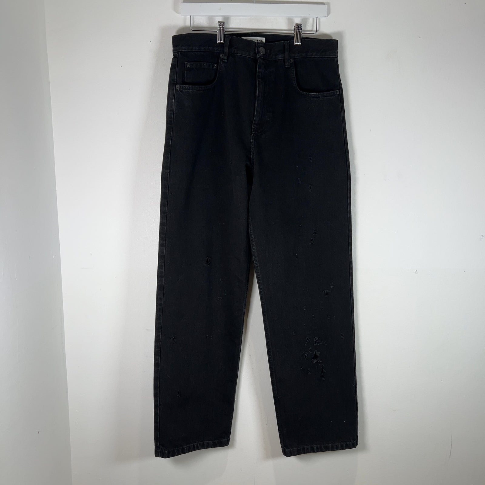Balenciaga Shotgun Distressed Pants