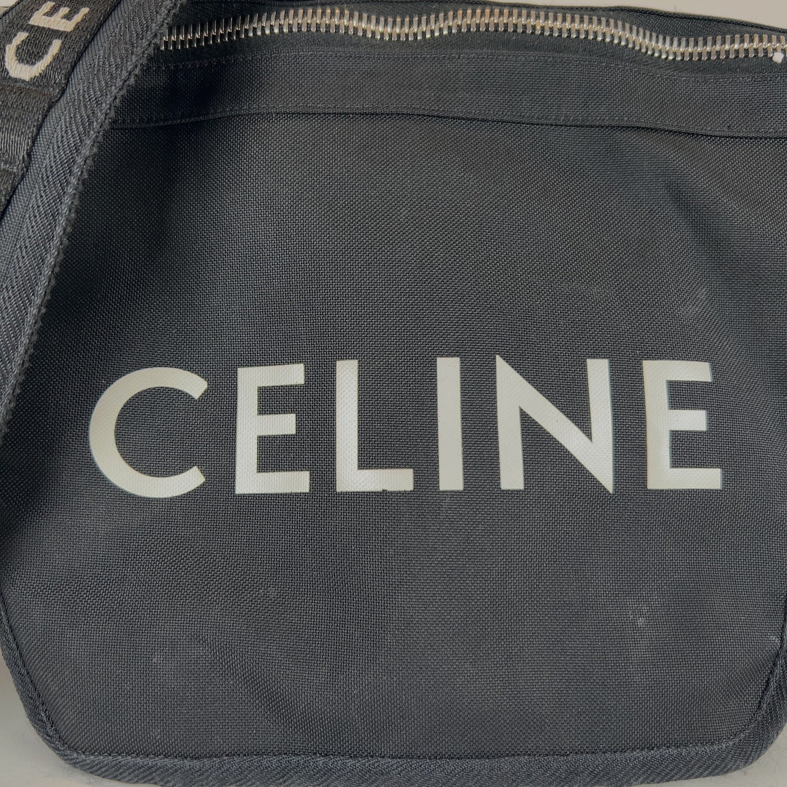 Celine Logo Nylon Trekking Messenger Bag