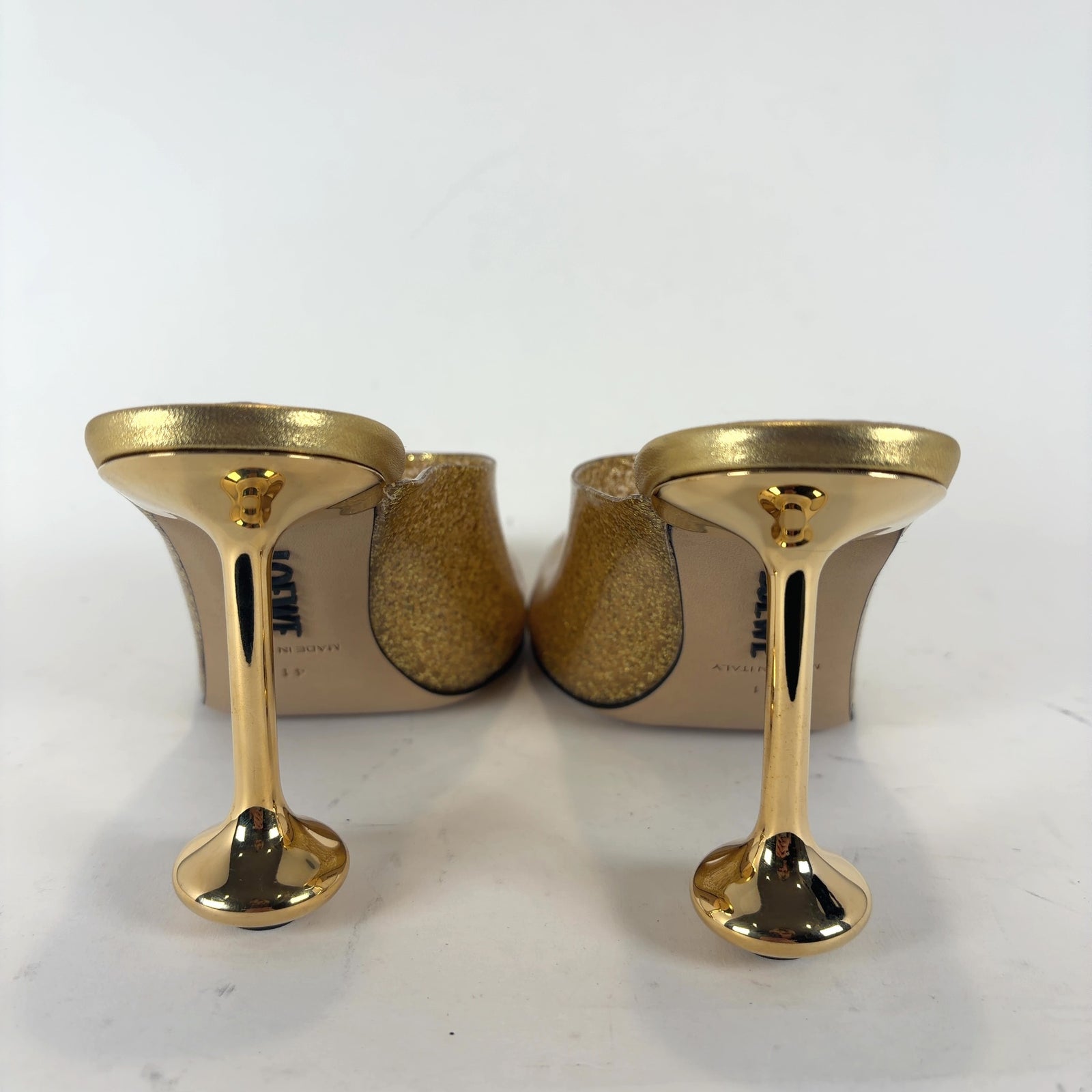Loewe Gold Glitter Toy Heels