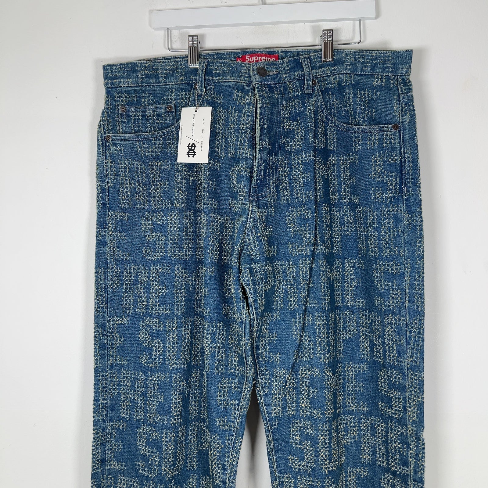 Supreme Woven Logo Denim Jeans