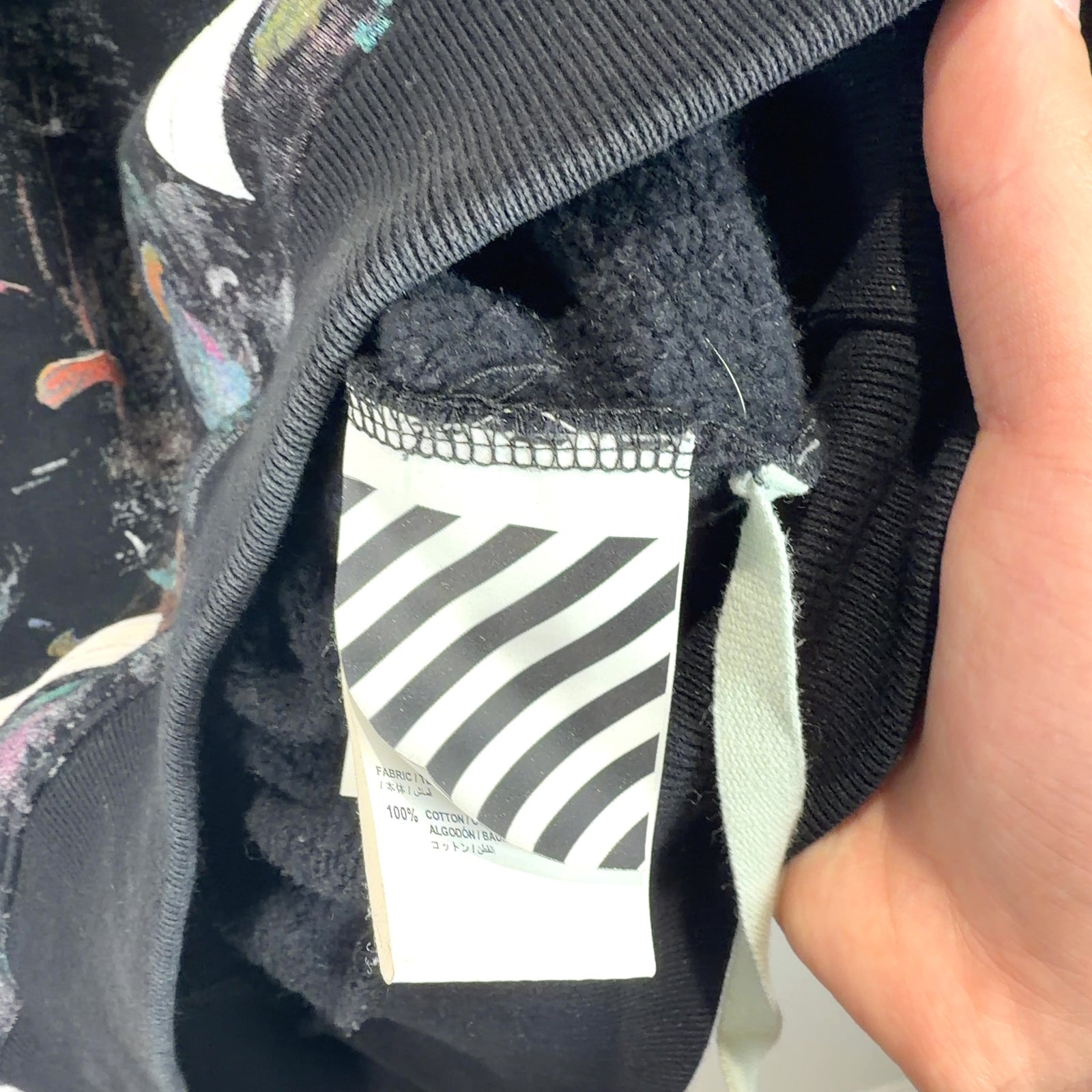 Off-White 'Seeing Things' Paint Spatter Arrow Crewneck