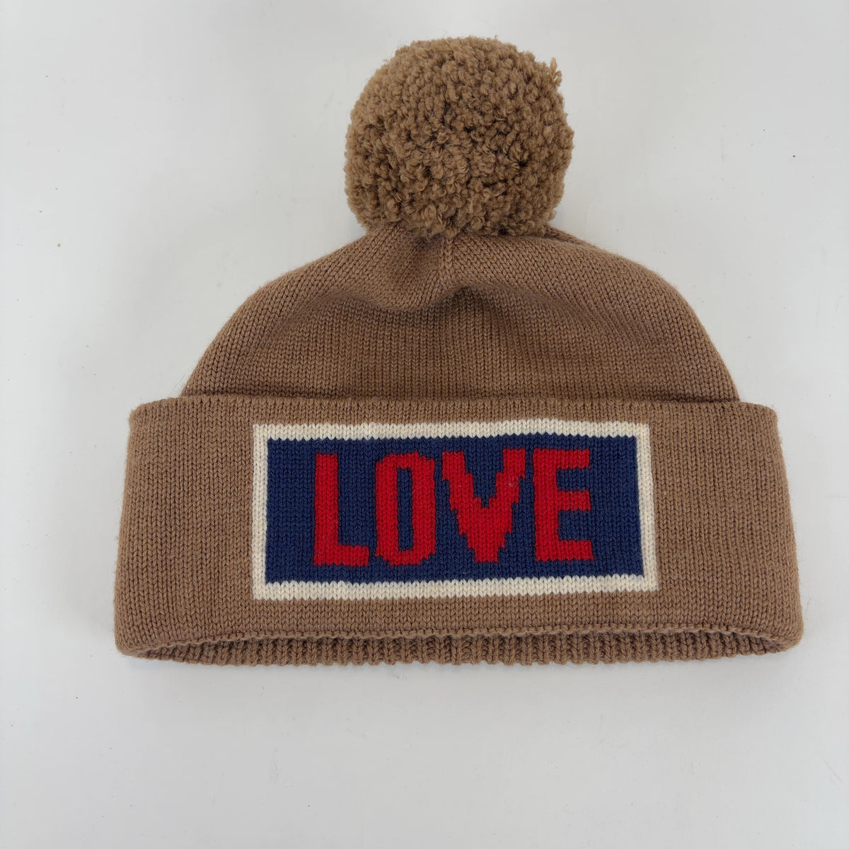 Fendi 'Love' Khaki Beanie Hat