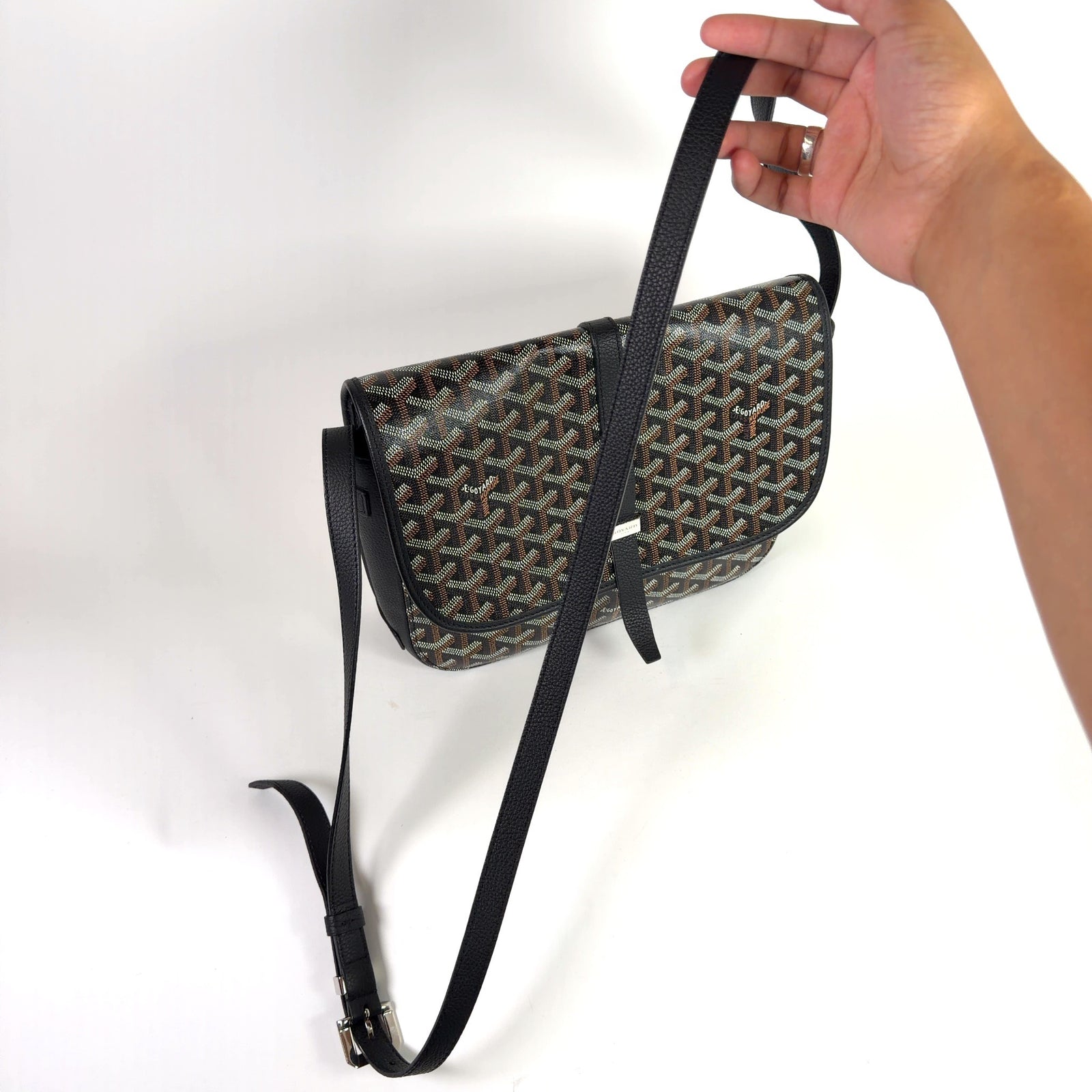 Goyard Black Belvedere II MM Messenger Bag