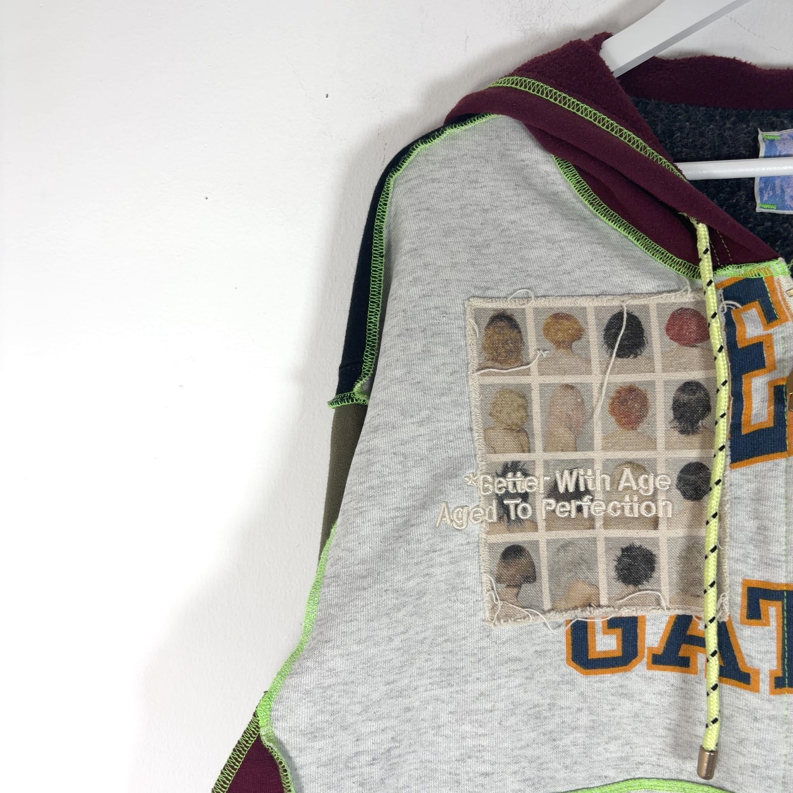 Better With Age Protest Patchwork Hoodie
