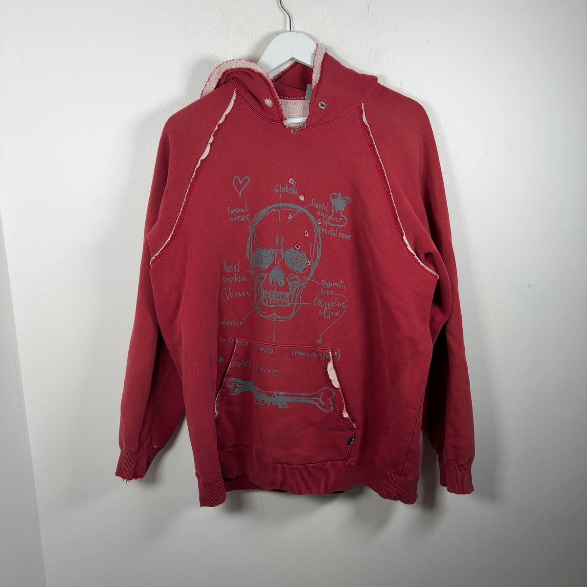 PPFM Distressed Skull Anatomy Graphic Hoodie