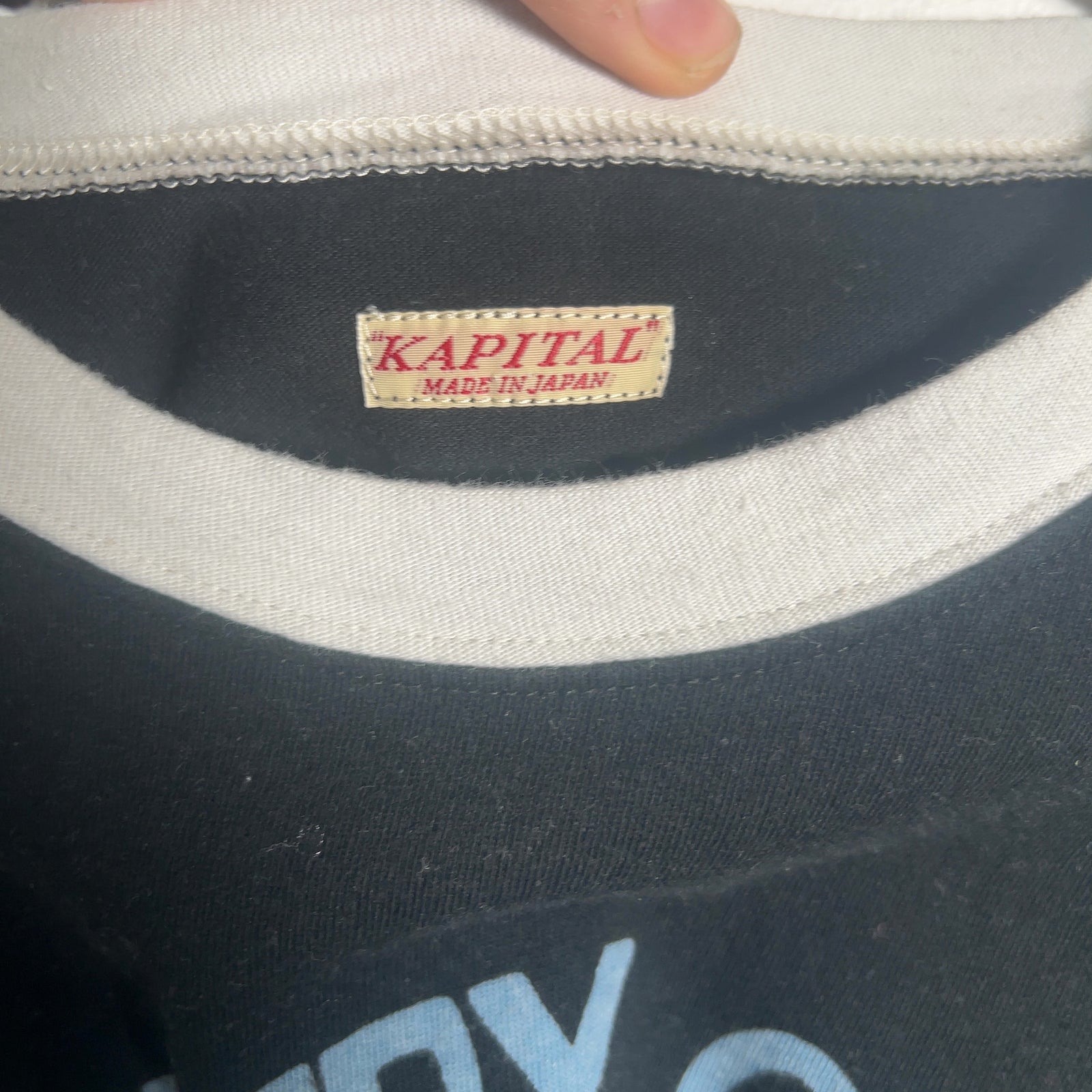 Kapital Black 'Kountry Klub' Baseball Shirt Size 4