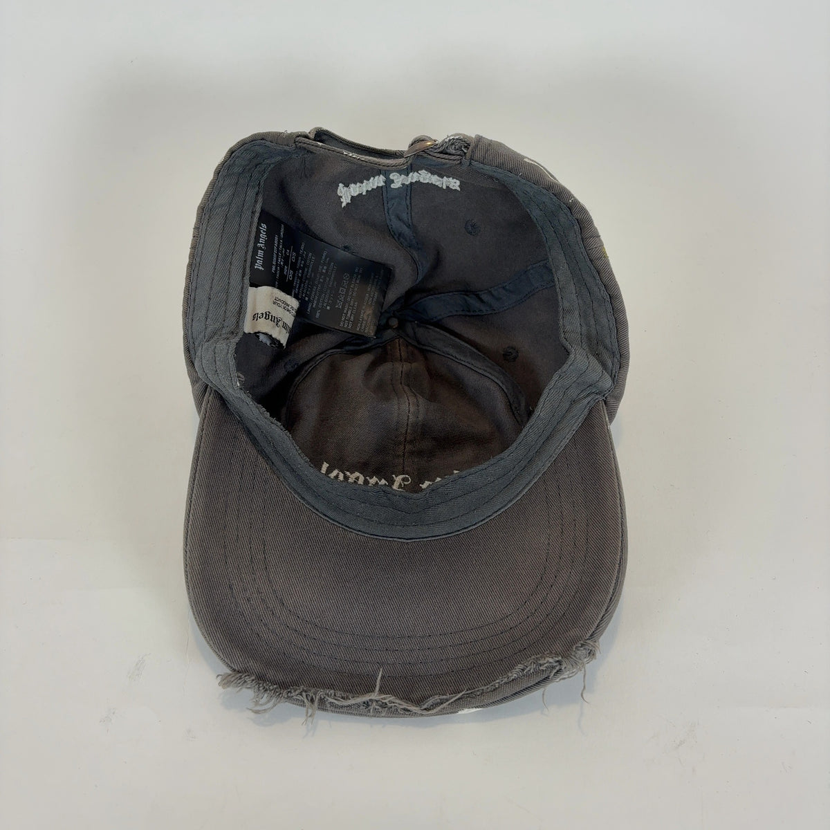 Palm Angels Distressed Faded Black Hat
