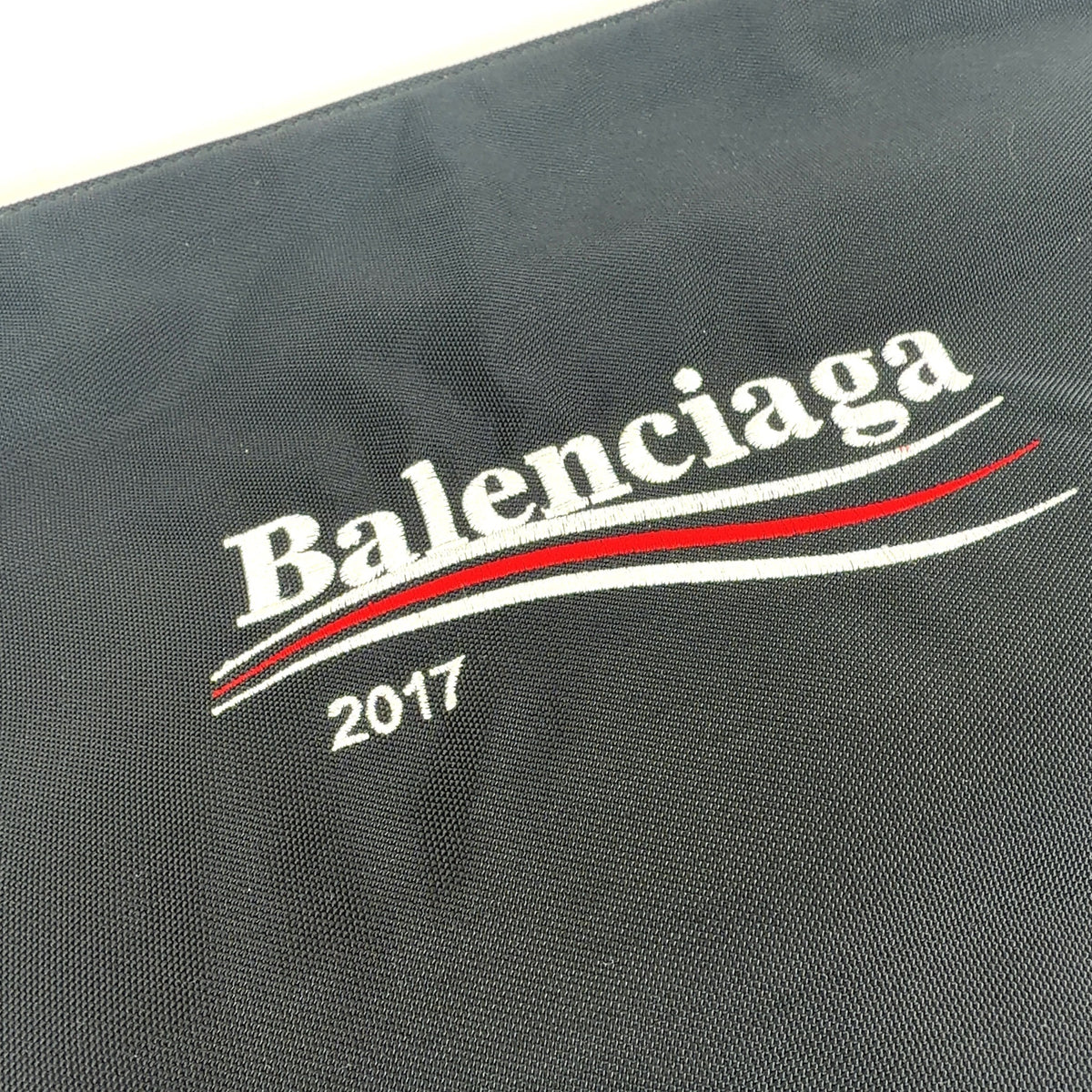 Balenciaga Political Campaign Nylon Clutch