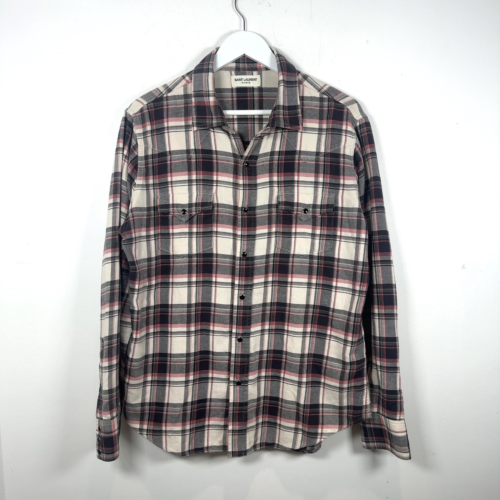 Saint Laurent Western Snap Flannel Shirt
