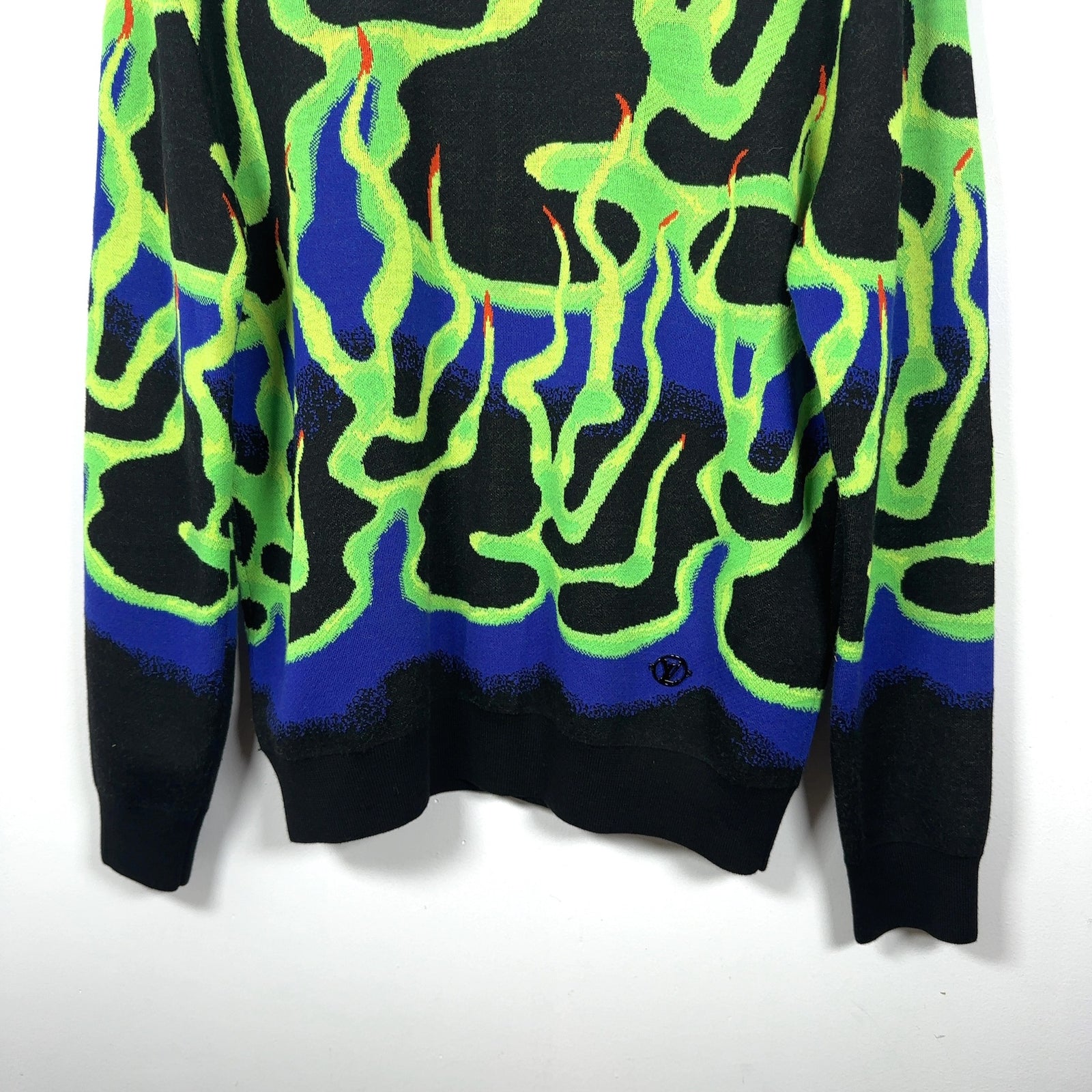 Louis Vuitton Intarisia Flame Jacquard Knit Sweater