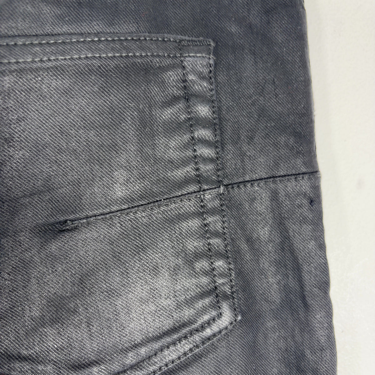 Dior AW11 KVA Resin Coated Straight Jeans