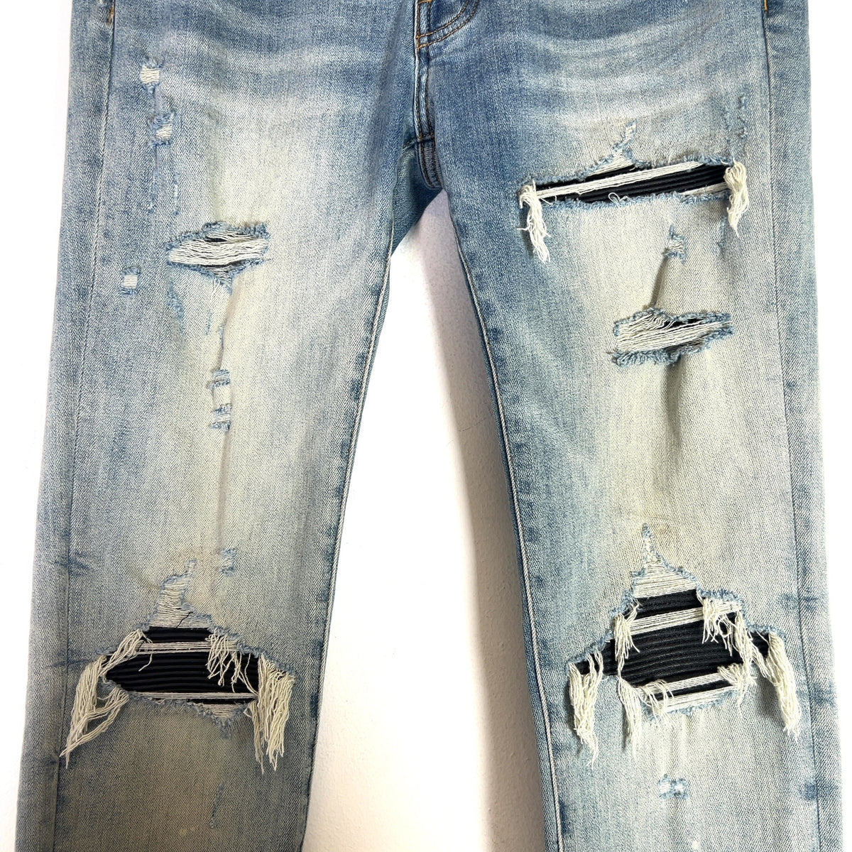 Amiri MX1 Black Patch Denim Jeans