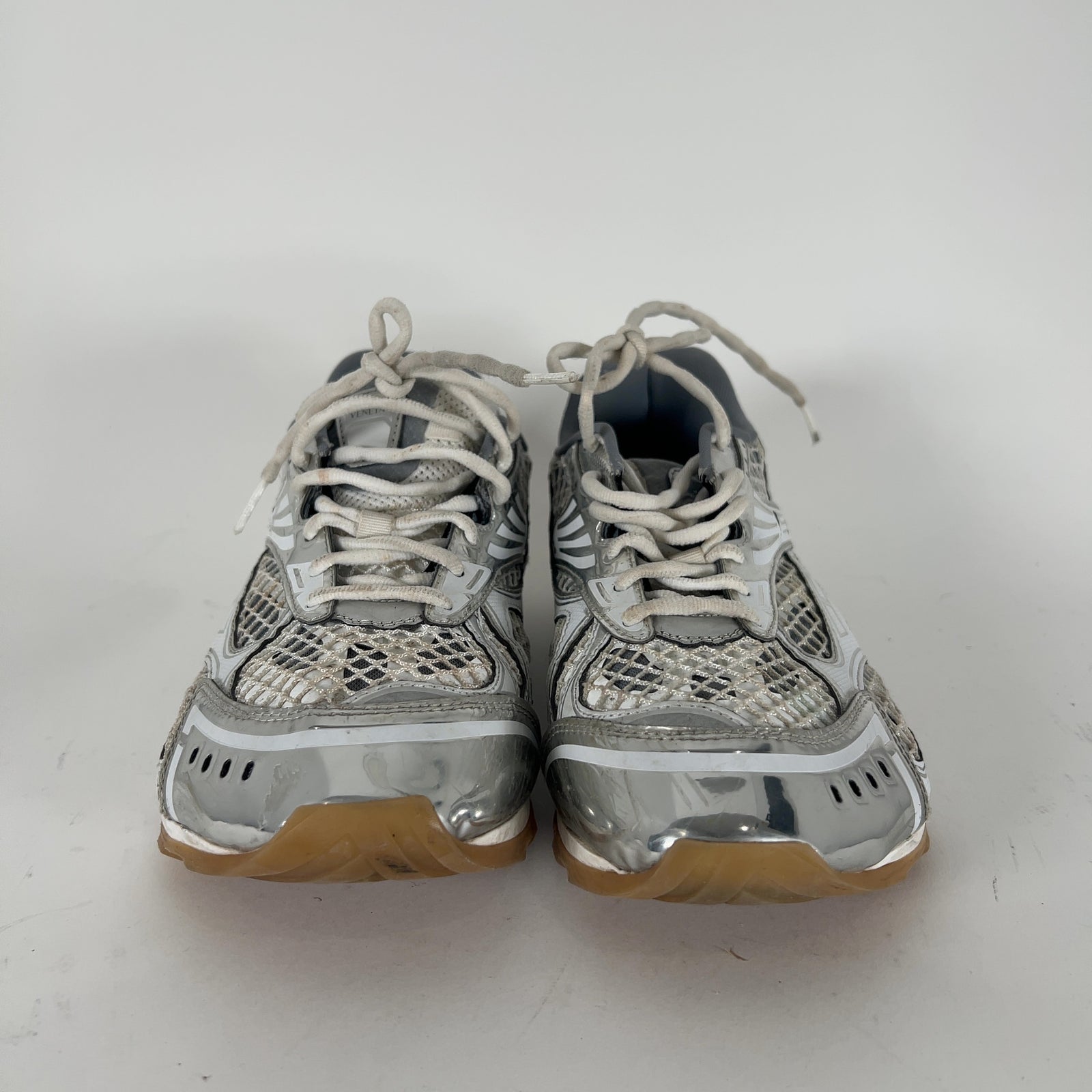 Bottega Veneta Silver Orbit Sneakers Size 42