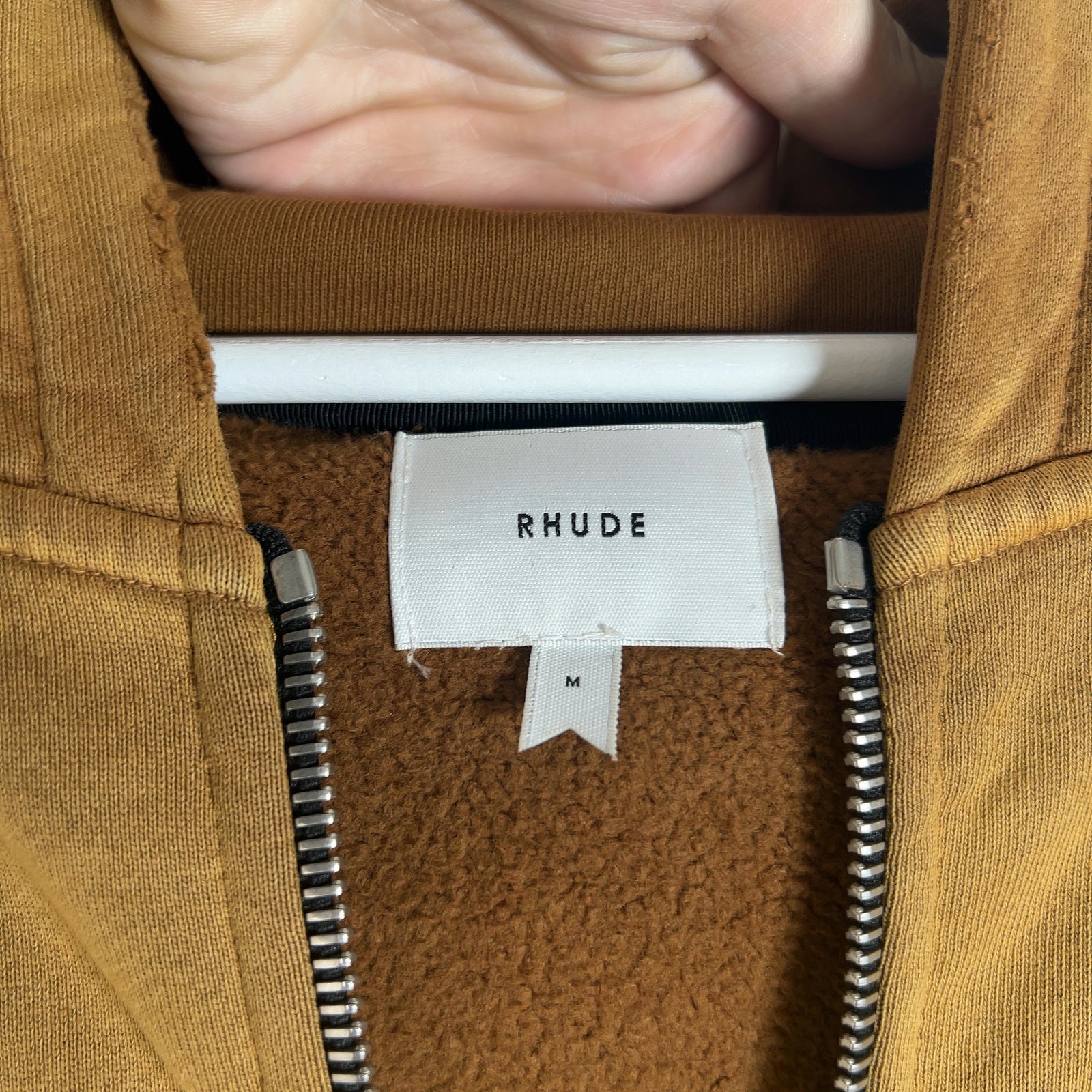 Rhude Sundry Embroidered Logo Zip Up Hoodie