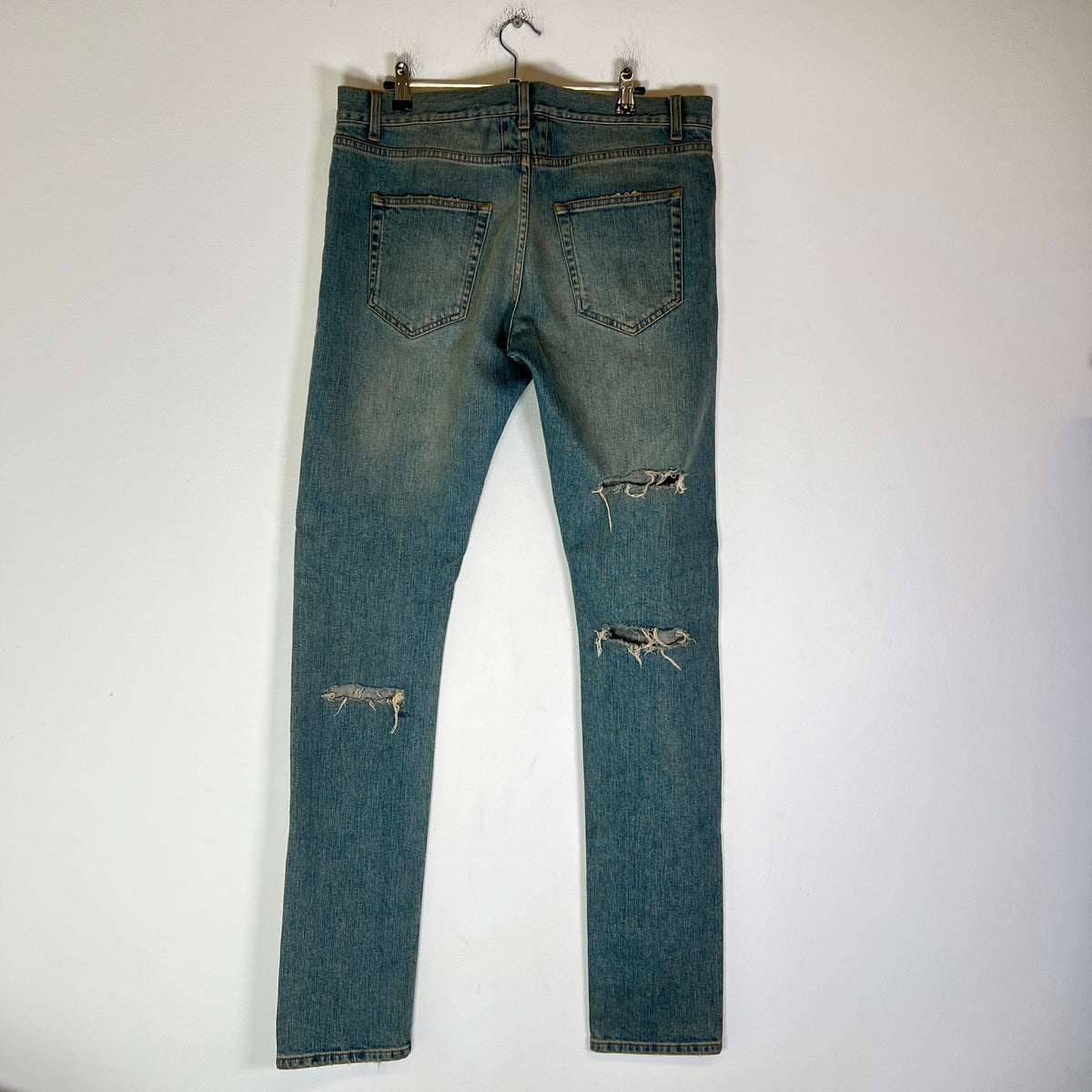 Saint Laurent 2014 Lightwash D02 Crash Denim Jeans