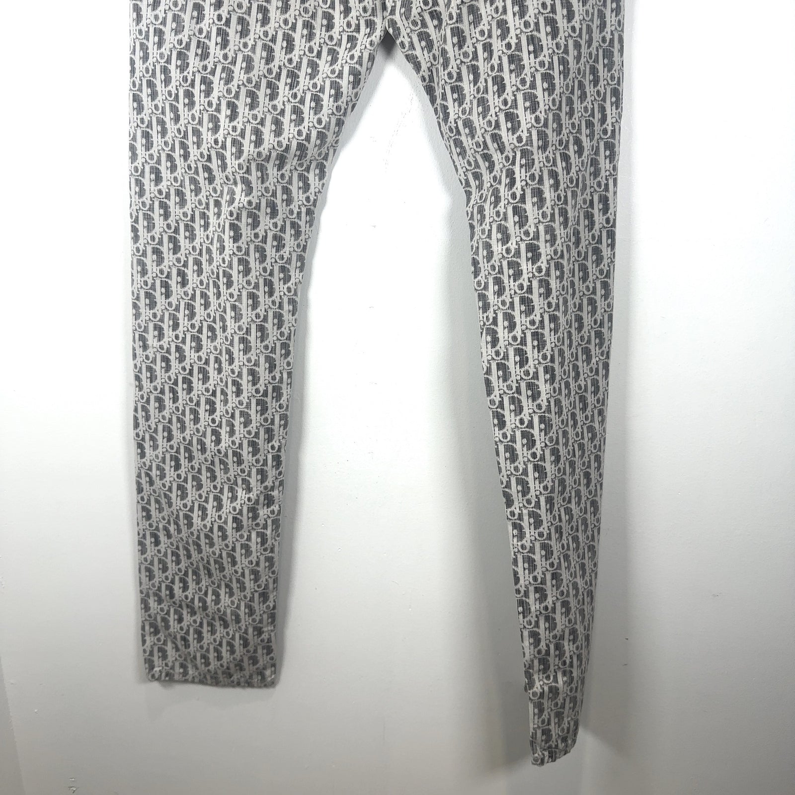 Dior Grey Jacquard Washed Denim Jeans