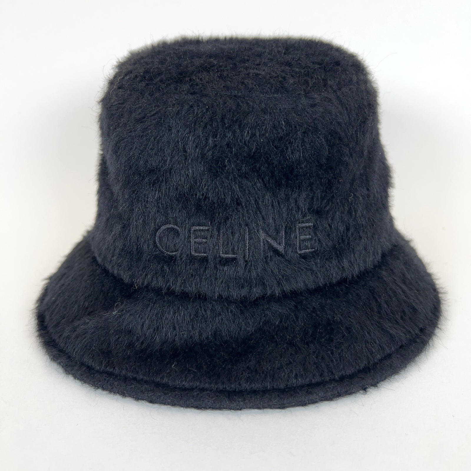 Celine Alpaca Wool Logo Bucket Hat