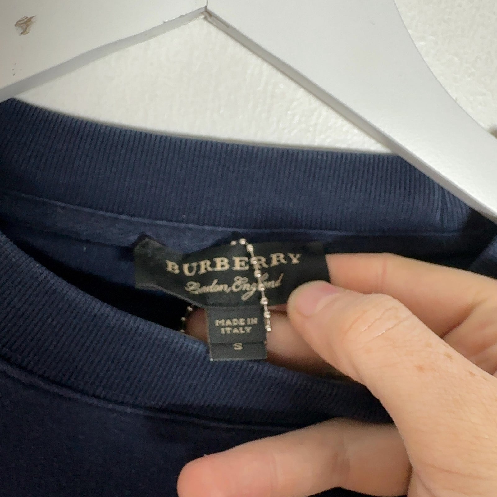 Burberry Crest Embroidered Navy Crewneck