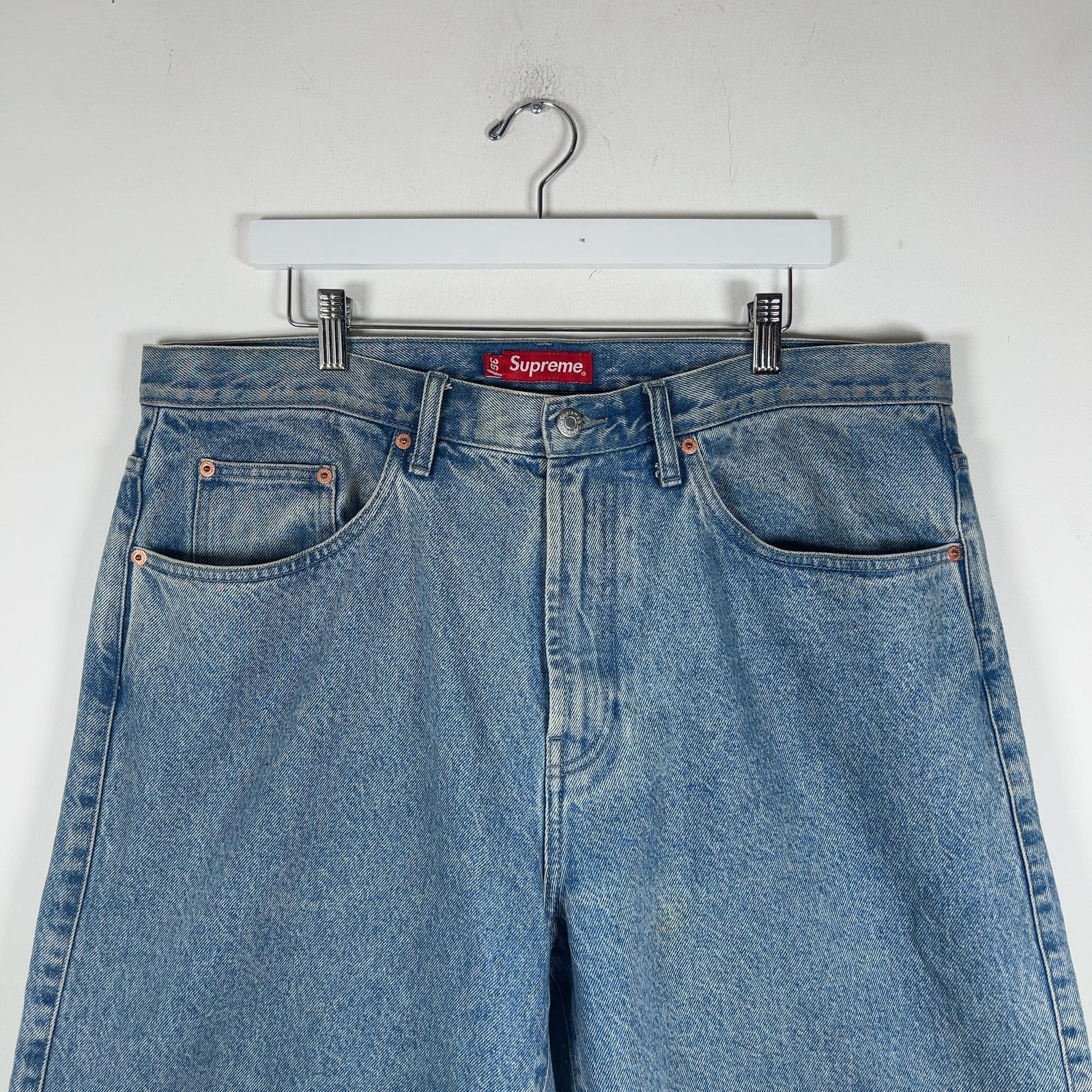 Supreme Embroidered 'New York' Denim Shorts