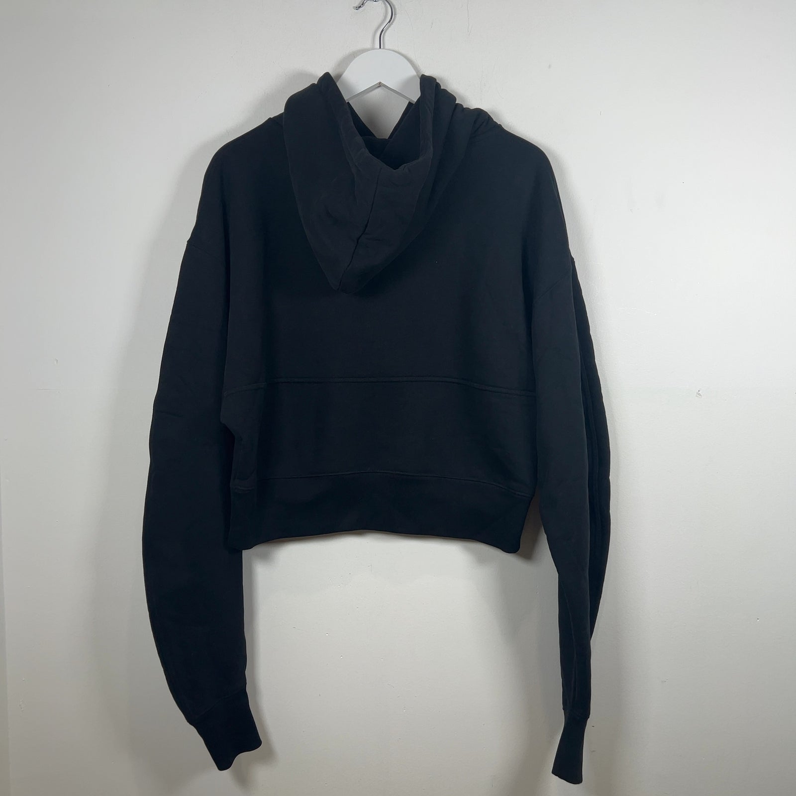 Mugler Metal Logo Cropped Hoodie