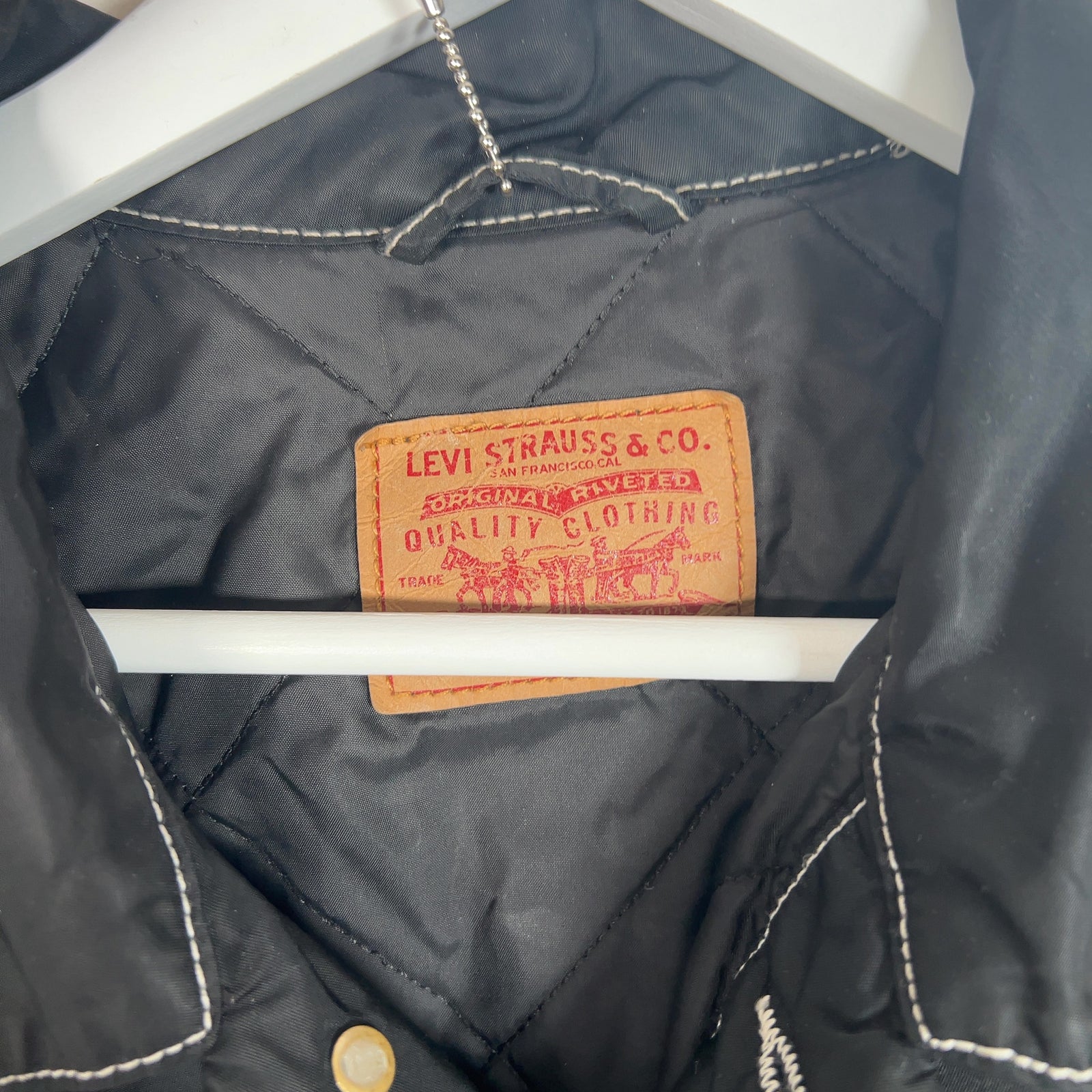 Supreme x Levi's Black FW19 Nylon Trucker Jacket