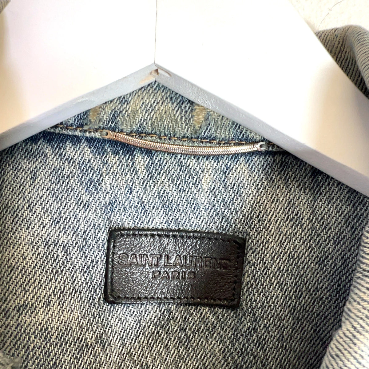 Saint Laurent SS21 Distressed Denim Jacket