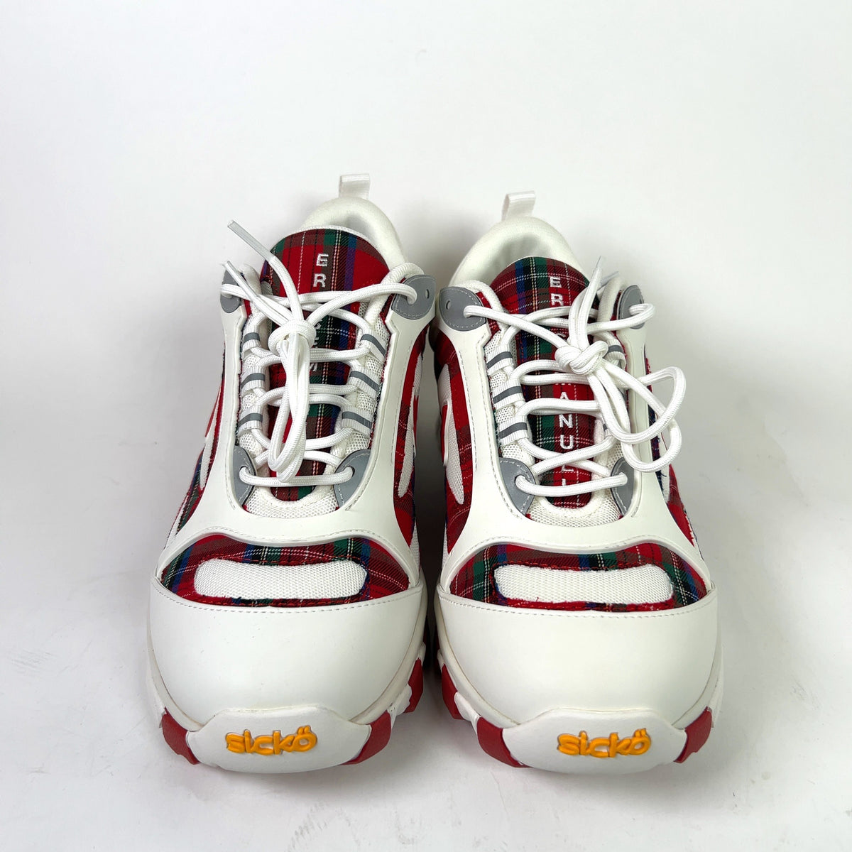 Sicko x Eric Emanuel ‘Born From Pain’ Plaid Tartan Hiking Sneakers