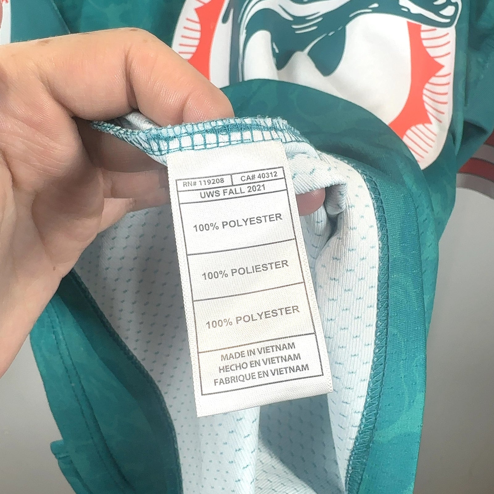 Bape x Mitchell & Ness ‘Miami Dolphins' Camoflauge Oversized Football Jersey