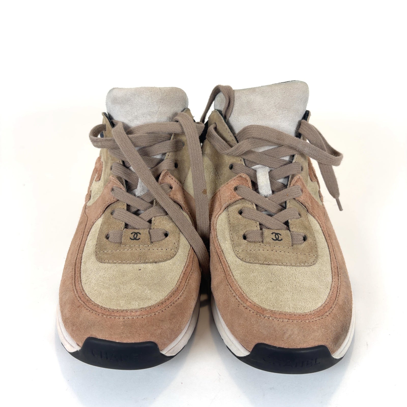 Chanel Brown Interlocking C Trainers