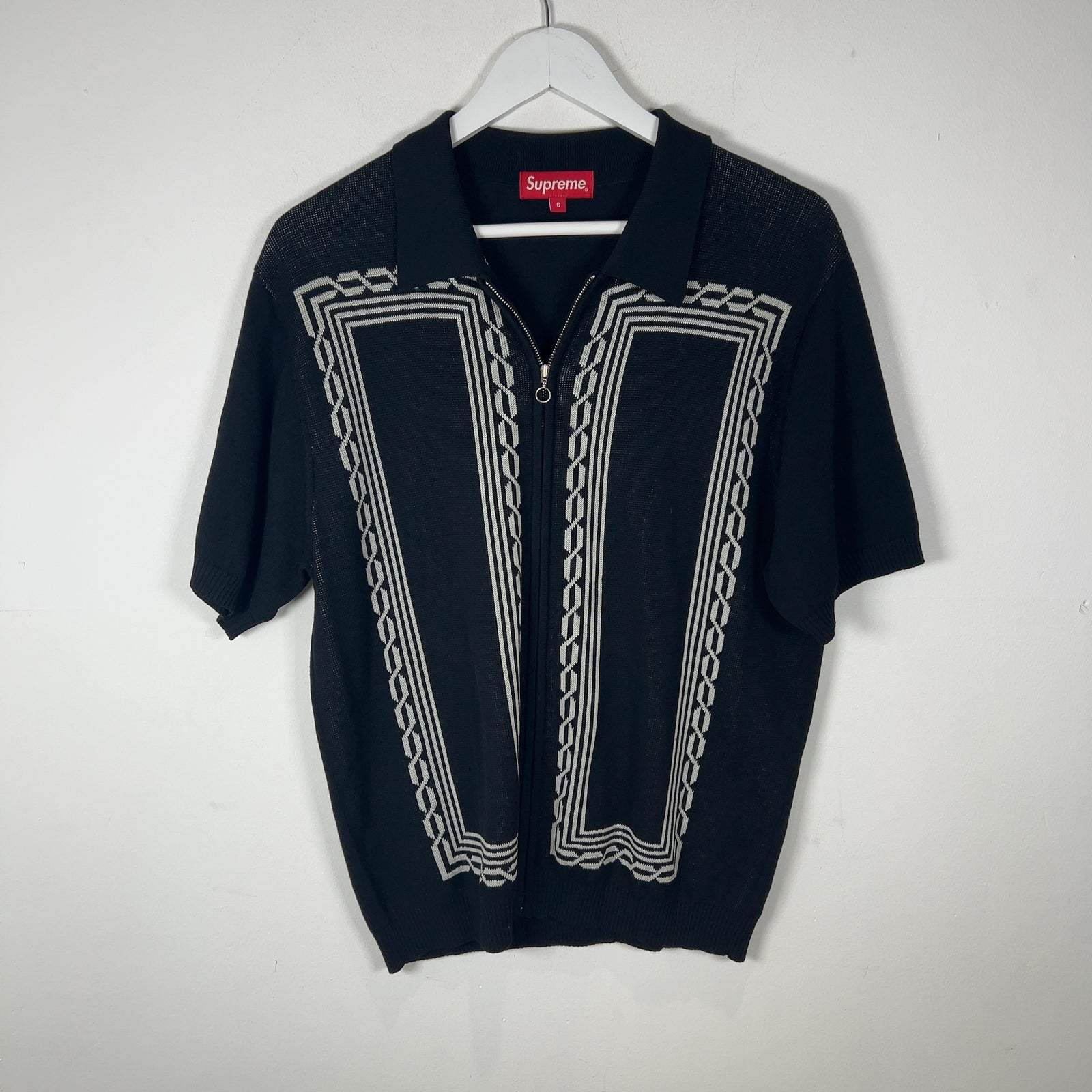 Supreme SS17 Weave Knit Zip Polo Size S